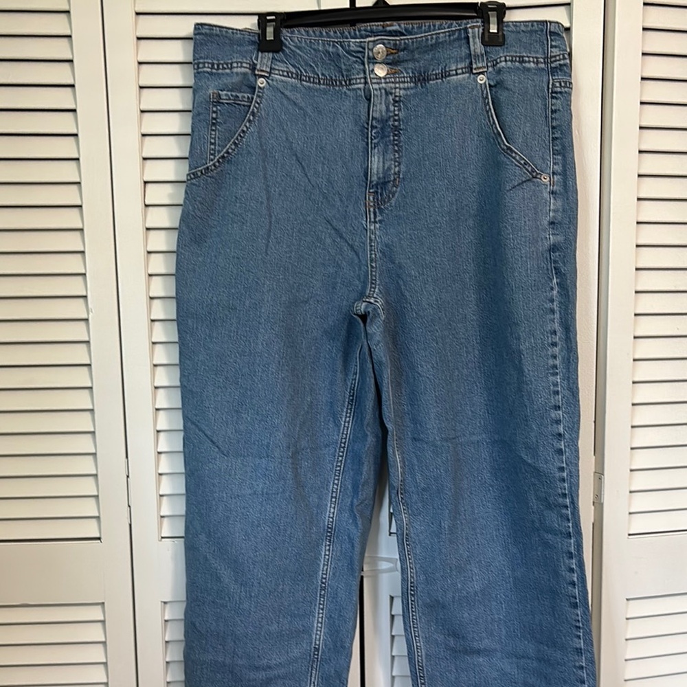 Banana Republic Blue Straight Leg Jeans ultra high-rise straight fit